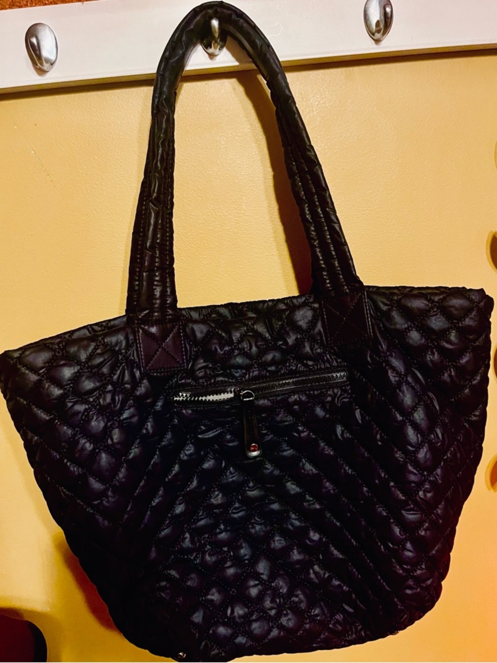 Urban Expressions Black Quilted Puffer Tote - Picture 9 of 11